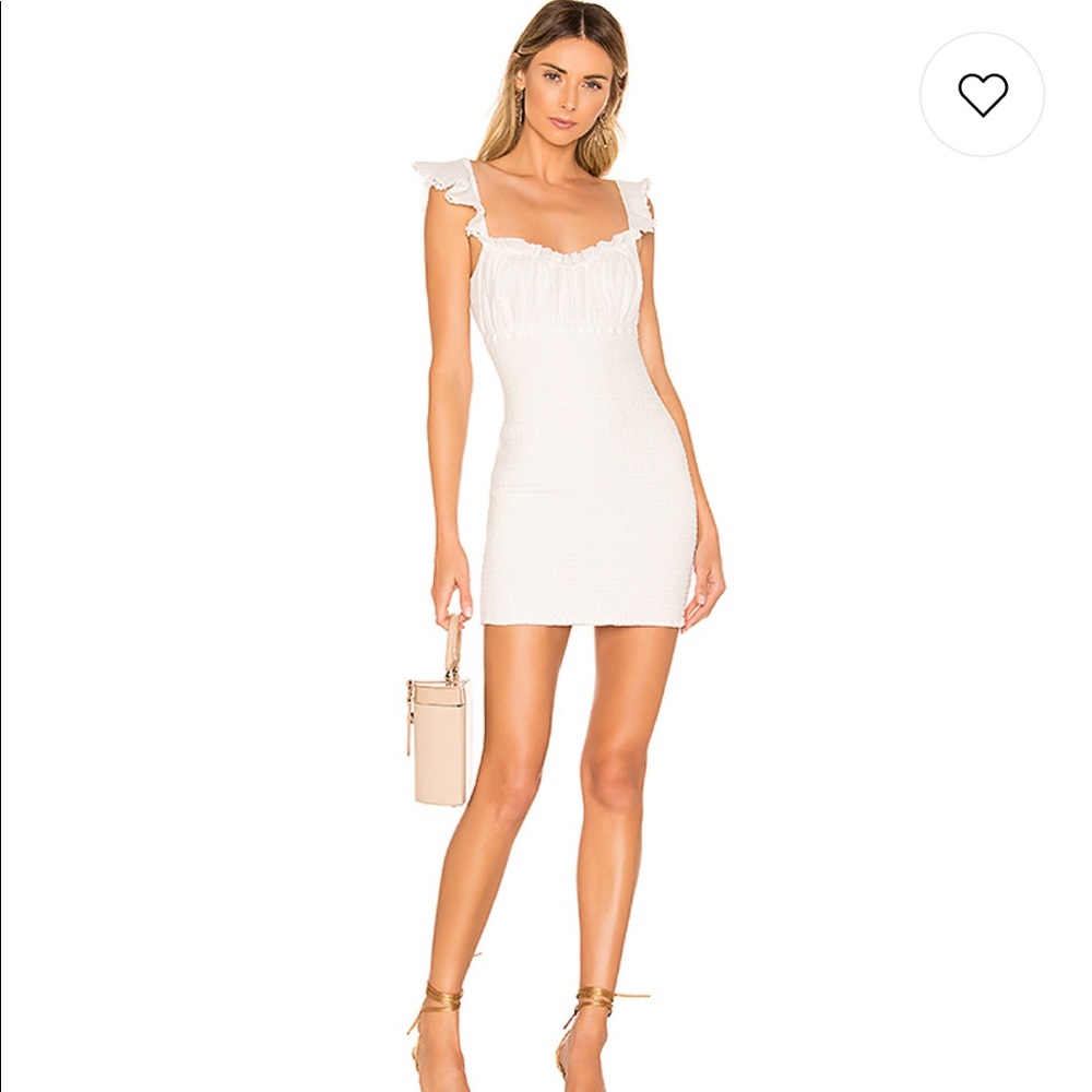 FANNING MINI DRESS IN IVORY MAJORELLE